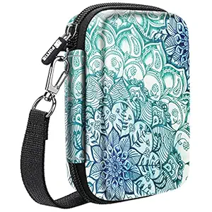 Fintie Carry Case for Polaroid Zip/HP Sprocket 2nd Edition Printer, Polaroid Snap/Snap Touch Instant Camera, HP Sprocket 2-in-1, Hard EVA Shockproof Storage Travel Bag, Emerald Illusions