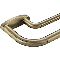 2er-Set Gardinenstangen Antik-Bronze – Verstellbar 121-213 Cm, Mit Aluminium-Endstücken & Halterungen
