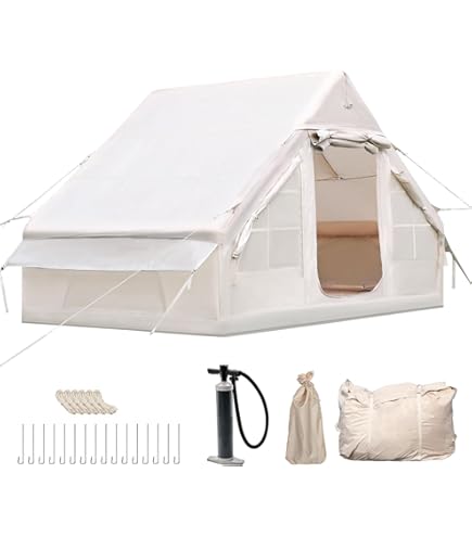 DARTMOOR Aufblasbares Campingzelt Für 6 Personen - Luftzelt Mit Pumpe & Wasserdicht
