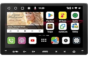 ATOTO S8 9" QLED 6G+128G Autoradio 2 din Android GPS per auto, CarPlay & Android Auto senza fili , 4G LTE integrato, Tethering WIFI/USB/BT, 2 Bluetooth con aptX HD,4*49W Amp, DSP, LRV&SCVC, S8G2099UN