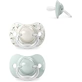 Suavinex, Pack of 2 Pacifiers for Babies 0/6 Months and Newborns, with Silicone Physiological Teat SX Pro Symmetrical, Flat a