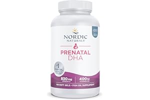 Nordic Naturals, Prenatal DHA, 830 mg di Omega-3 con EPA e DHA, Altamente Dosato, Senza Sapore, 180 Capsule molli, Testato in Laboratorio, Senza Soia, Senza Glutine, Non OGM