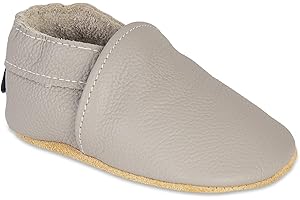 HMIYA Zapatos de Cuero Suave para bebés Antideslizante Pantuflas Infantiles Suave Patuco de Suela Suave Niño Niña 0-6 Meses 6-12 Meses 12-18 Meses 18-24 Meses