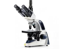 SWIFT SW380T Trinocular Compound Lab Microscope 40X-2500X Magnification, Siedentopf Head, Research-Grade with Wide-Field 10X/25X Eyepieces, Mechanical Stage, Ultra-Precise Focusing