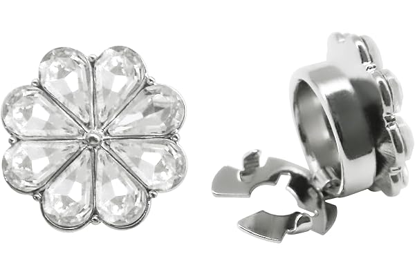 Set med 2 st strass skjorta knappskydd för dekorationer, kristall clip-on manschettknappsskydd, knapputsmyckningar för klänning kostym