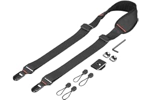 SMALLRIG Courroie d'Camera Courroie Universelle pour Camera Courroie d'Epaule Réglable pour Canon pour Nikon pour Fujifilm pour Camera Reflex Numérique - 2428