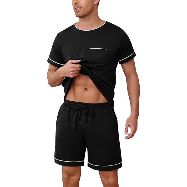 Fruit Of The Loom Mens Tshirt Reliwel Men's Summer Cotton Pyjama