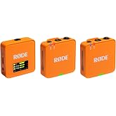 R&Oslash;DE Wireless GO (Gen 3) - &Uuml;&ccedil;&uuml;nc&uuml; Nesil, 32-bit, &Ccedil;ift Vericili, Kayıt &ouml;zellikli Kablosuz Mikrofon Seti (Turuncu)