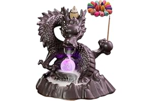 ANPTER Portaincenso, in ceramica, Bruciatore di incenso del drago luminescente Bead con Cono del riflusso di 20pcs