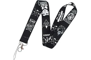 JAPANSAI Lanyard Peaky Blinders color negro | Cordón para el Cuello | No Pierdas más tus Llaves | Llavero para Móvil Mascarilla Teléfono y Llaves| Regalo Original