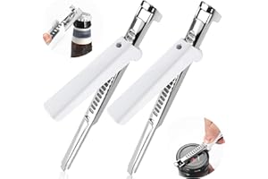 euluoziqing 2 Stück Verstellbarer Dosenöffner, Deckelöffner für Schraubgläser, Flaschenöffner für Senioren, Arthritis Glasöffner Schraubdeckelöffner für Familie Picknick Geschäft (Weiß)