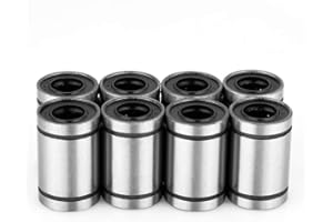 Akozon 8pcs LM10UU 10mm Douille De Roulement À Billes De Mouvement Linéaire pour 3D Imprimante CNC Pièces