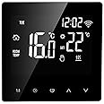 MAKINGTEC Smart Thermostat, ME81H AC 230V Temperature Controller, WiFi Smart Thermostat, LCD Display, Intelligent Thermostat, Floor Heating Thermostat (16A, White Back and White Press)