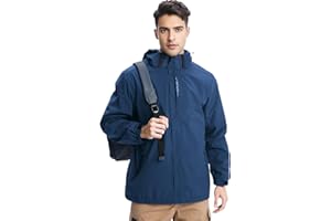 Covisoty Chaqueta Impermeable Para Hombres, Ligera con Capucha Cremallera Chaqueta Cortavientos Para Hombre Viento al Aire libre Para Senderismo Viajes
