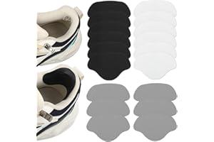 OUDQFCJ 18 pezzi toppa autoadesiva per riparare il tallone, riparare le scarpe interne, toppa salva tacco e protezione tallone scarpe, toppe per scarpe, prevenzione dei buchi (Nero, Bianco, Grigio)