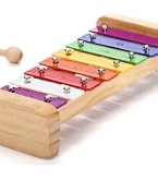 BONTEMPI HarmonyWood Xylophone 12 Notes - Corps Et Plaques En Bois - Instrument De Musique Éducatif Avec 2 Maillets