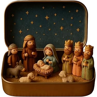 Crèche Noël Crèche De Noël Baroque - Miniature Marie Joseph Jésus Crèche Marie Joseph Jésus