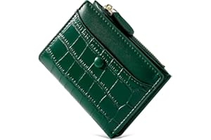 MEEGIRL Small Purses for Women Fashion Stone Pattern Girls Wallet Thin and Light Card Holder Organizer (Green)