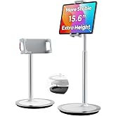SAIJI Tablet Standı Tutucu, Ayarlanabilir Telefon Standı, 360 Derece D&ouml;ner, Al&uuml;minyum Alaşımlı Cradle Masa&uuml;st&uuml; Tutucu 4.7"-12