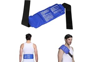 BelleStyle Borse di Ghiaccio, Borsa Ghiaccio Acqua Calda Pacco Gel Riutilizzabile con Fascia Regolabile Caldo Freddo Terapia per Schiena, Collo, Spalle, Vita, Gambe e Infortuni Sportivi