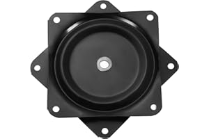 sourcing map Piastra di ricambio girevole per sgabello da bar, girevole a 360°, per sedia reclinabile o tavolo, 100 x 10 mm, colore: nero