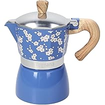 Caffettiera Shabby Chic Fango E Bianco - Moka 2 Tazze In Alluminio, Idea Regalo Vintage - Foto 8