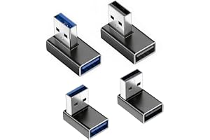 Set med 4 USB 3.0-adapter, 90 graders vinklad, 5 Gbps dataöverföring