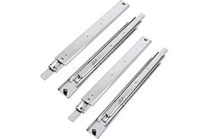 GTV - Set de Guias Correderas para Cajones de Extracción Total 53.9 x 700 mm, Acero Galvanizado de 2 mm, Correderas Telescopicas, Rieles Cajones Soporta hasta 100 kg, Rieles para Cajones - 2 Piezas