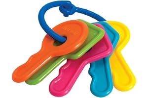 The First Years First Keys Baby Toy – Classic Multi-Colored Teething Keys for Infants and Toddlers – BPA-Free Rattle and Teether for Sensory Development and Motor Skills – 3M+