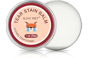 GJYC PET Bálsamo Removedor de Manchas de Lágrimas para Mascotas - 1 oz (30g) Cuidado Natural a Base de Plantas para Ojos de Perros y Gatos - Limpia Suavemente y Restaura Ojos Brillantes