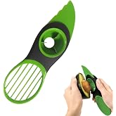 LATRAT Avokado skärkniv, 3 i 1 avokado skärkniv, shea kärna smör frukt peeling maskin deg separator plastkniv kök grönsaker k