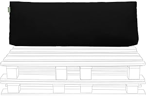Gardenista Garden Pallet Furniture Cushions | For Standard Euro Pallet Back Cushion | Outdoor Water Resistant Wood Sofa Pillow | Durable & Comfy Pallet Seat Cushions (Back Cushion, Black)
