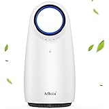 Afloia Purificatore d'aria con vero filtro HEPA, filtrazione avanzata a 3 strati a 360°, Timer a 3 velocità della ventola Sil