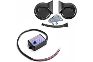 FARBIN Variable 12 Sons Klaxon de Voiture 12V Klaxon de Moto Puissant étanche Corne D'escargot Universal Klaxon Camion pour Moto Voiture Camion Boat (Nior 12 Tone)