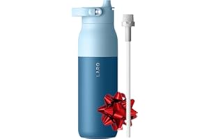 LARQ Bouteille Swig Top 680ml -Bouteille à large goulot en acier inoxydable à isolation sous vide | Garde l’eau froide | Bouteille d’eau réutilisable pour le sport et les voyages | Amalfi Blue