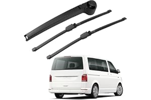 LBSAMP Juego de Limpiaparabrisas Ventana Trasero Compatible para VW T5 Caddy 2003-2019 Caravelle Transporter | 2 Piezas Limpiaparabrisas Trasero de Coche y 1 Piezas Brazos de Limpiaparabrisas Reemplazar