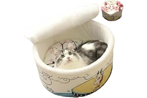 ZHUIYIWIN Cat Beds for Indoor with Anti-Slip Bottom, Cat Cave Bed, Hideaway Warm Comfortable, Kitty Caves & Houses for Multi Small Pet Large Kitty, Puppies, Rabbits (Masks, M)