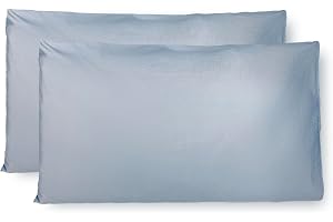 Par av örngott 100% ren bomull 50x80 CM, set om 2 sängkuddsöverdrag tillverkade i Italien, kuvertstängning, enfärgade, standardstorlek