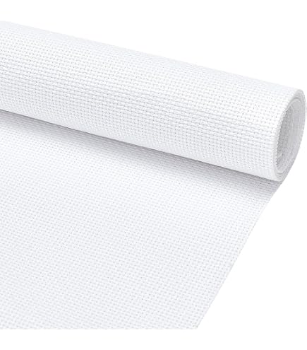 Toile AIDA 7.2 Points/cm - Blanc 160cm De Large Au Mètre Pour Broderie Point De Croix