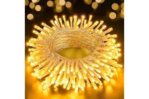 ZeMu Fairy Lights, 10m 100 LEDs Waterproof Outdoor Fairy Lights Plug in, Remote Control/8 Modes/Timer Warm White String Lights Mains Powered for Outside Indoor Garden Tree Wedding Party Decorations