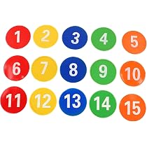 Set Di 10 Marcatori Per Pavimenti Sportivi - Coni Piatti PVC 23cm Per Allenamento Calcio, Basket, Tennis, Agilità E Velocità