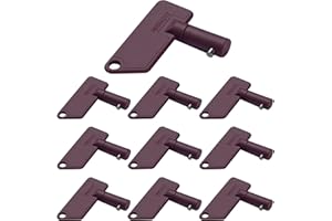 CARNFORTH 10PCS Equipment Key for Terex Battery Disconnect Isolator, Mitsubishi Battery Switches and Terex Volvo & IR Rollers and may be used on others Various Racing Kill switches, Durite SSB100 Switch