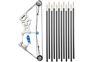 ECLARE 7.2"/7.5"/18.7" Mini Compound Bow Set with Arrow and Targets, Mini Archery Set for Archery Outdoor Practice