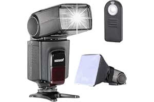 NEEWER TT560 Speedlite Flash Kit Compatibile con Fotocamera DSLR Canon Nikon Sony Pentax con Slitta Calda Standard, Include: (1) Flash TT560 + (1) Diffusore Flash + (1) Telecomando