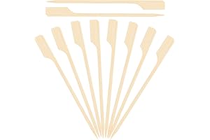 lumcov Fingerfood-Spieße Snack-Spieße 50 Stück,Holzspieße aus natürlichem Bambus zum Grillen von Speisen,Pfannen,Fingerfood und Vorspeisen[12 cm]