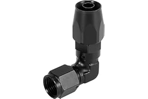 X AUTOHAUX AN6 90 Degree Swivel Coupler Fuel Line Car Fuel Oil Hose End Fitting