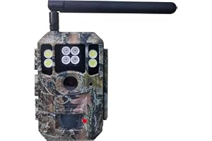 vildkamera med 56 MP&4K-video – fotofälla med dubbel blixt (940 nm No-Glow IR+ vit LED), GPS anti-stöld (platsspårning