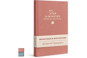 URBESTSELF El diario del éxito de 6 minutos PUR (la versión alemana sucesiva) | Conseguir objetivos centrados y serenos | 6 minutos al día para más motivación, atención plena y éxito (rosa viejo; alemán)