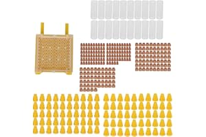 WEIYIROTY Queen Rearing Set, Plastic Queen Bee Breeding Kits, Queen Rearing Package Cell Protective Cover Full Bee Breeding Set for Beekeepers, Beekeeping Supplies