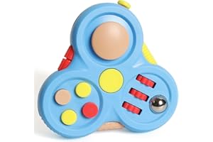 YIRAN Fidget Pad Juguetes con 13 funciones para la ansiedad, controlador de estrés, cubo de dados para aliviar el estrés y la depresión, almohadilla para aliviar el estrés, TDAH, autismo niños y adultos